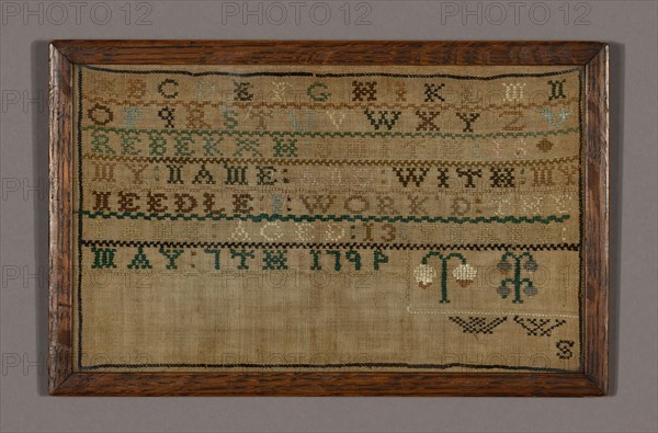 Sampler, United States, 1794. Creator: Rebekah Smith.