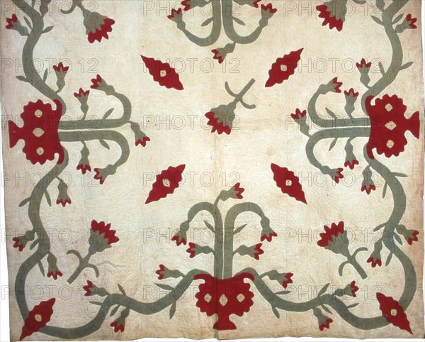 Bedcover, Ohio, 1855. IMAGE QUALITY? Creator: Harden, Sarah J.