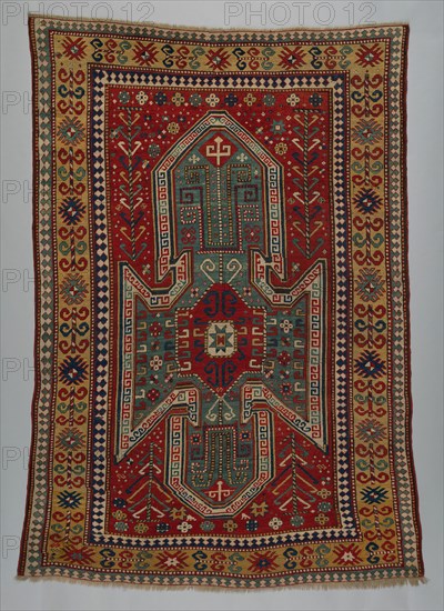 Sewan Kazak Rug, Caucasus, c. 1875. Creator: Unknown.