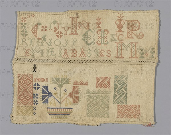 Sampler, Spain, 19th century. Creator: Unknown.