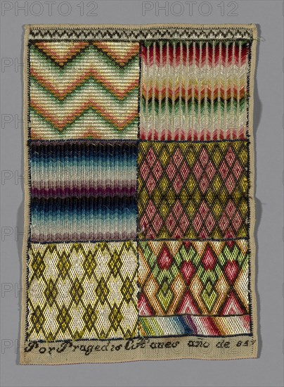 Sampler, Spain, 19th century. Creator: Unknown.