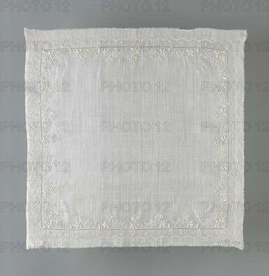 Handkerchief, Switzerland, 1892/1900. Creator: Unknown.