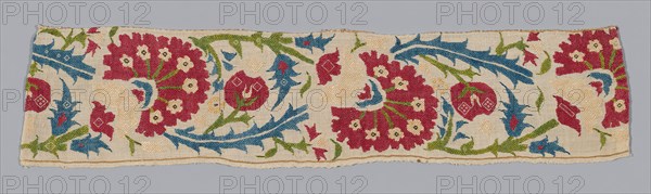 Fragment from a cover or wall hanging, Turkey, 1600-1750. Creator: Unknown.