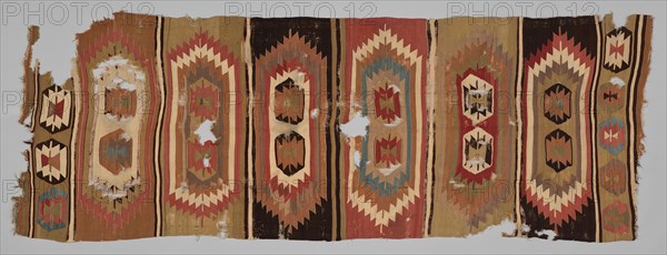 Kilim with Six Double-Niches, Central Anatolian Region, early 19th century. Creator: Unknown.