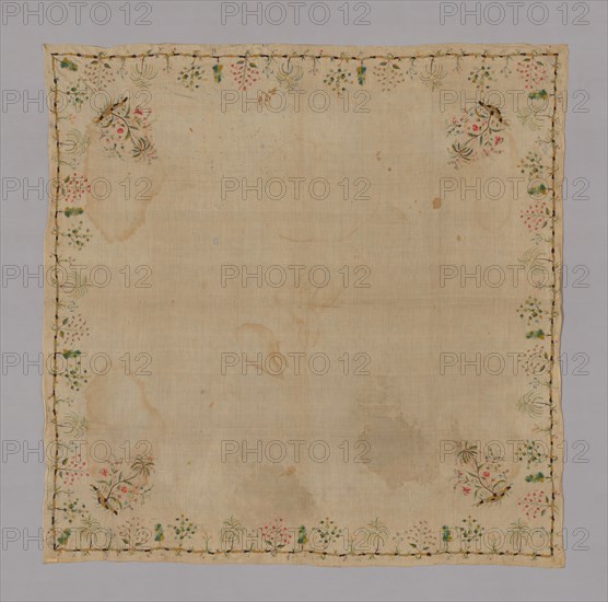 Cover or HandKerchief, Turkey, 1850/1875. Creator: Unknown.