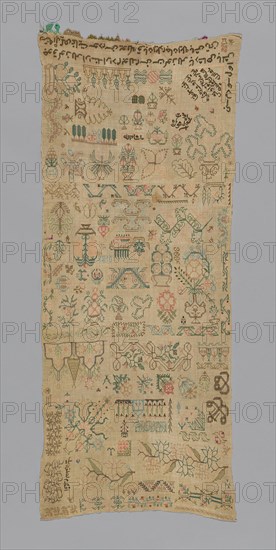 Sampler, Turkey, 18th/19th century. Creator: Ummu Gulsun.