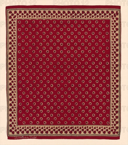 Handkerchief, United States, c. 1800. Creator: Unknown.