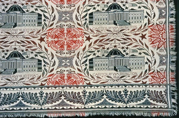 Coverlet, Ohio, 1846. Creator: Unknown.