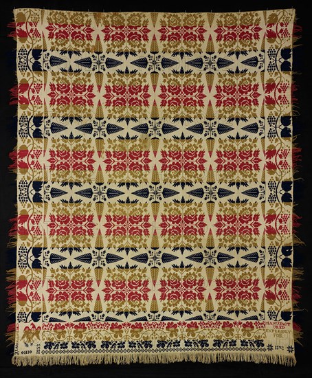 Coverlet, Ohio, 1853. Creator: Unknown.