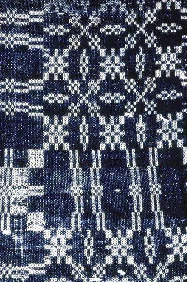 Coverlet (Fragment), Ohio, c. 1840. Creator: Unknown.