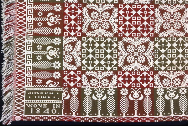 Coverlet, Pennsylvania, 1840. Creator: Unknown.