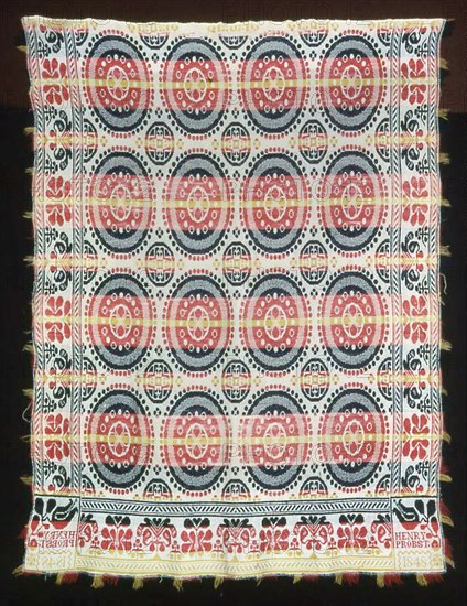 Coverlet, Pennsylvania, 1848. Creator: Unknown.