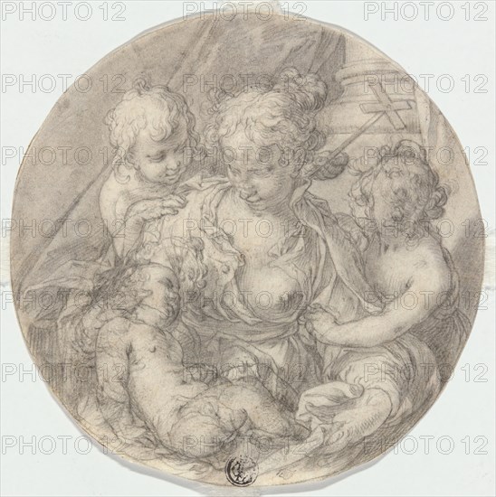 The Madonna with the Christ Child, with the infant John the Baptist and another Child, 1595/1605. Creator: Abraham Bloemaert.