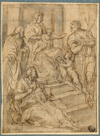 Holy Family with the Infant Saint John the Baptist and Two Male Saints, n.d. Creator: Alessandro Albini.