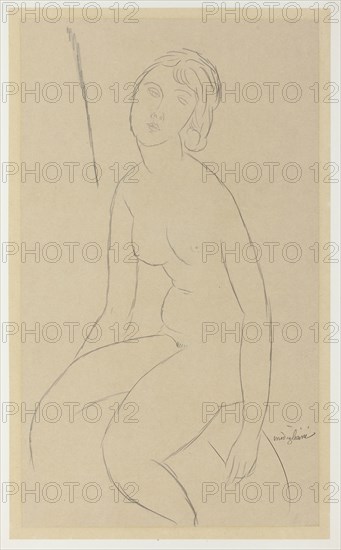 Seated Nude, 1918. Creator: Amadeo Modigliani.