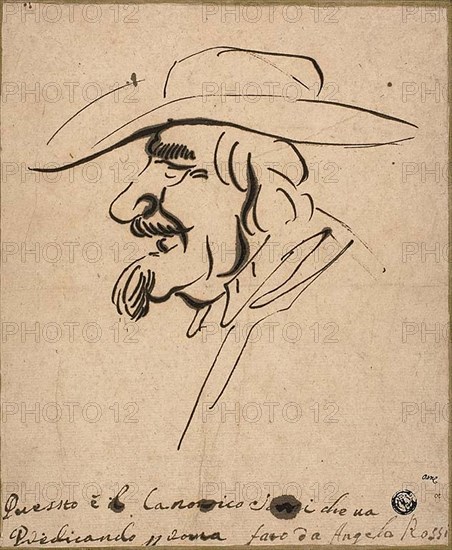 Caricature of Canon Sorri, n.d. Creator: Angelo de Rossi.