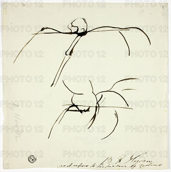 Sketches Related to Painting of Marcus Curtis, n.d. Creator: Benjamin Robert Haydon.