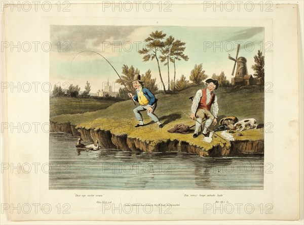 Delights of Fishing, 1823. Creator: Charles Turner.