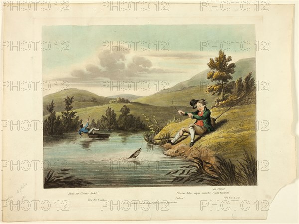 Delights of Fishing, 1823. Creator: Charles Turner.