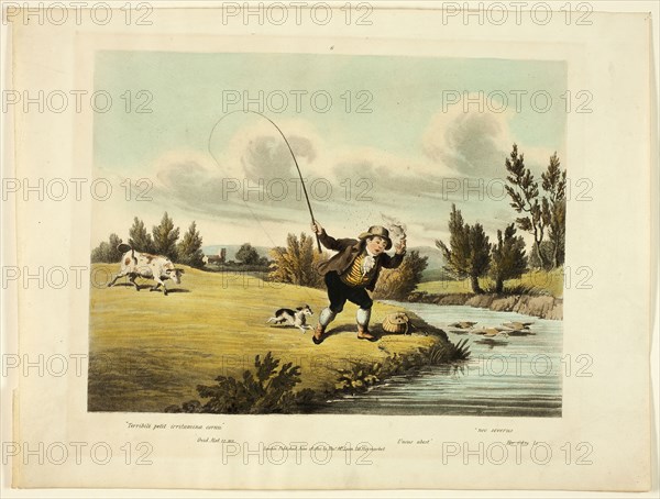 Delights of Fishing, 1823. Creator: Charles Turner.