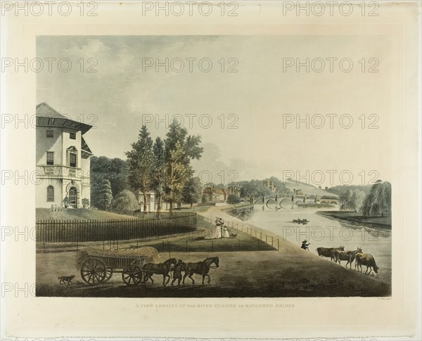 A View Looking Up the River Thames to Richmond Bridge, n.d. Creator: Francis Jukes.