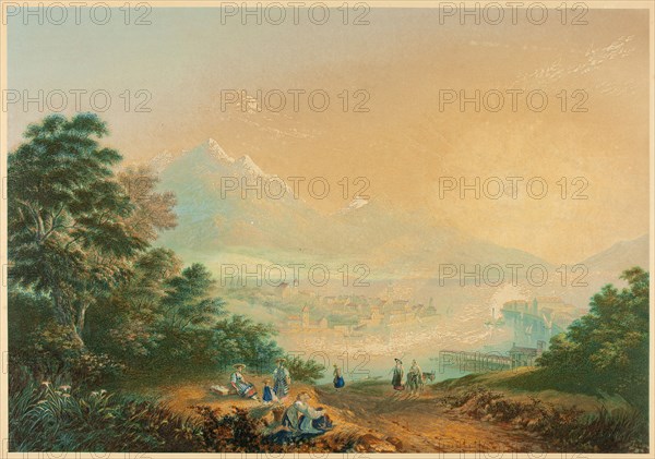 Lake Lucerne, Switzerland, 1857. Creator: George Baxter.