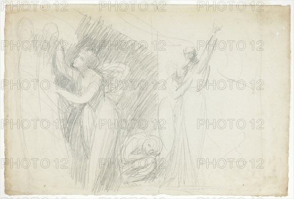 Prospero, Miranda, and Caliban, from The Tempest, c. 1786. Creator: George Romney.