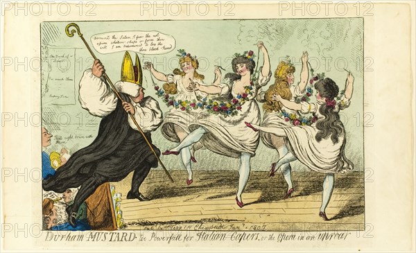 Durham Mustard Too Powerfull for Italian Capers, 1807. Creator: Isaac Cruikshank.