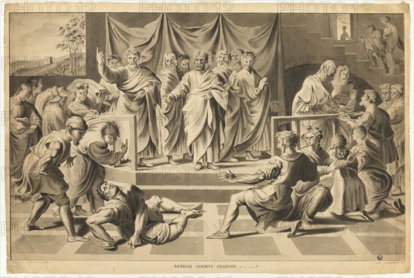 Death of Ananias, 1795. Creator: John Constable.