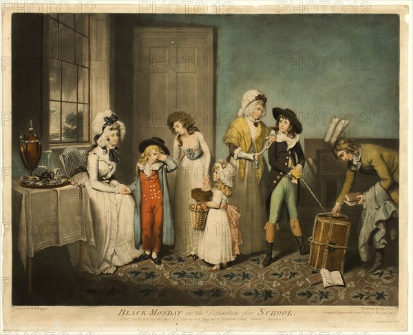 Black Monday, or the Departure for School, published December 1, 1790. Creator: John Jones.