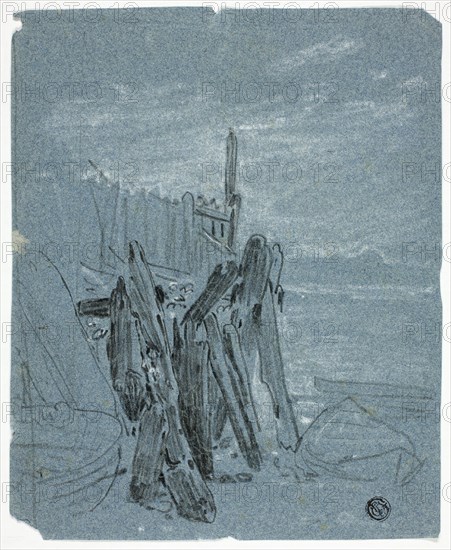 Stockade Near Shore, n.d. Creators: John Varley I, William Turner.