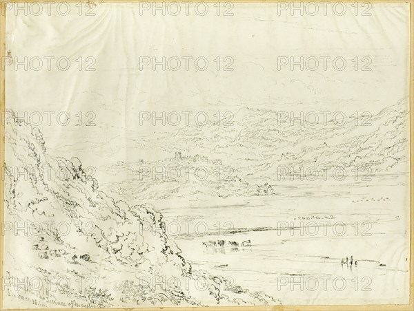 Town and Castle of Hay, 1844. Creator: Joseph Murray Ince.