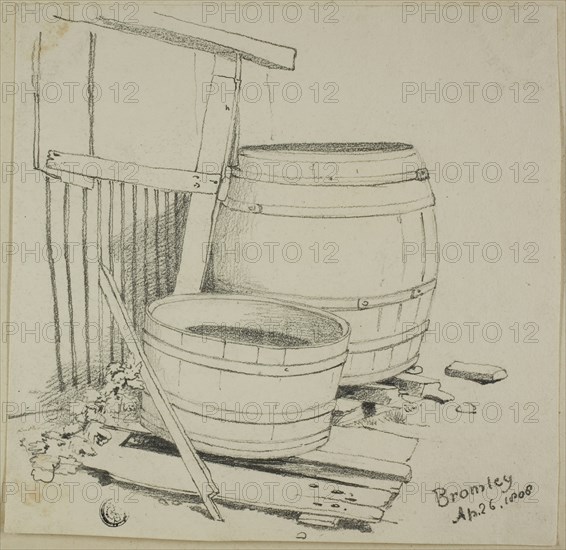 Washtub and Barrel, 1808/47. Creator: Joshua Cristall.