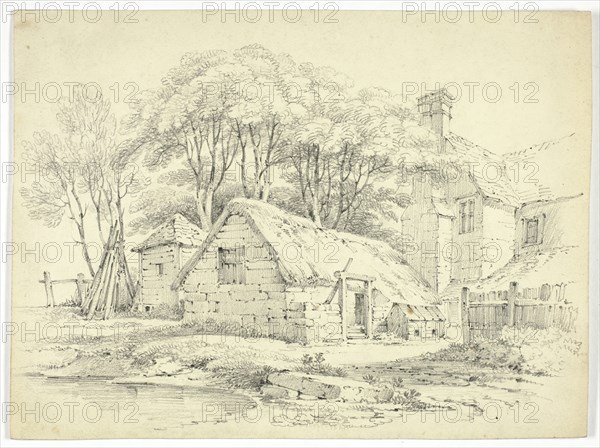 Farm Buildings, 1822. Creator: Paul Sandby Munn.