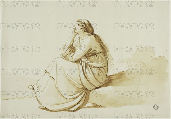 Seated Woman in Profile, n.d. Creator: Richard Cosway.