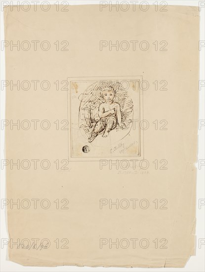 Seated Cupid, 1776/1808. Creator: Samuel Shelley.