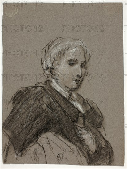 Bust of a Woman (recto); Draped Figure, Three-Quarter Length (verso), c. 1790. Creators: Thomas Barker, Thomas Jones Barker.