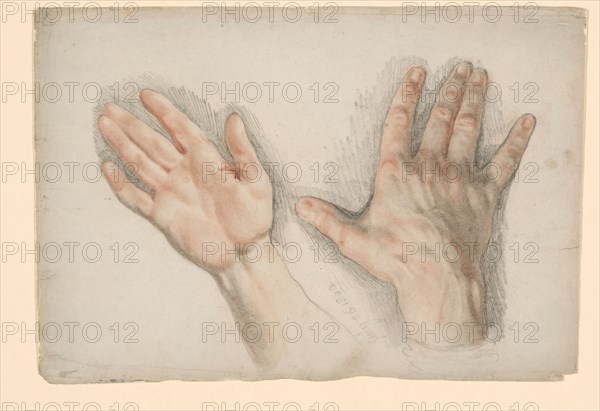 Two Studies of a Right Hand, July 26, 1800. Creator: Thomas Lawrence.