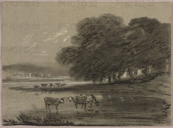 Landscape with Cows, n.d. Creators: Thomas Monro, Thomas Gainsborough.