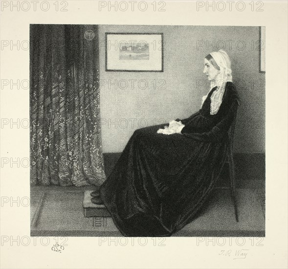 Arrangement in Grey and Black: Portrait of the Artist's Mother, after Whistler, 1892. Creator: Thomas Robert Way.