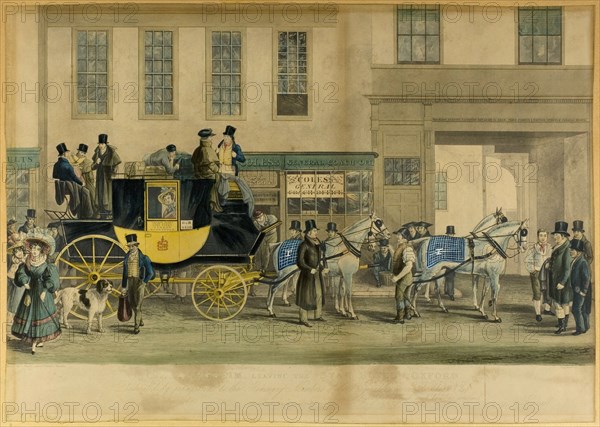 The Blenheim, Leaving the Star Hotel, Oxford, 1831. Creator: William Havell.
