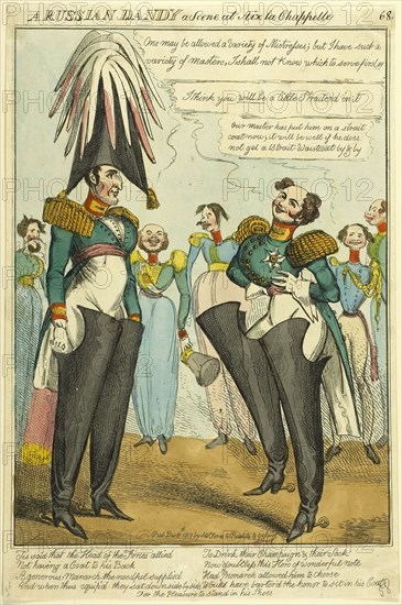 A Russian Dandy, published December 8, 1818. Creator: William Heath.