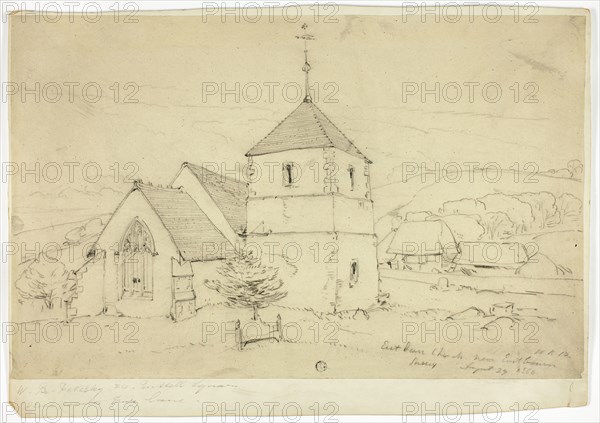 Eastdam Church near Eastbourn Sussex, Aug. 27, 1866. Creator: William Roxby Beverley.