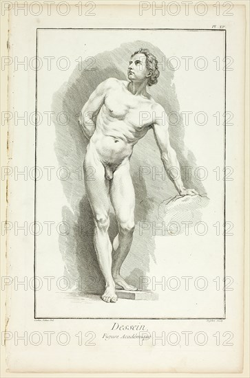 Design: Academic Figure, from Encyclopédie, 1762/77. Creator: A. J. Defehrt.