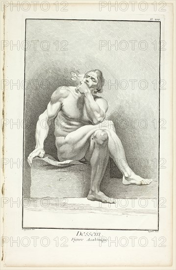 Design: Academic Figure, from Encyclopédie, 1762/77. Creator: A. J. Defehrt.