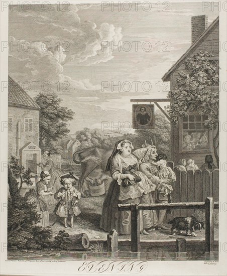 Evening, plate three from The Four Times of the Day, May 1738. Creator: Bernard Baron.