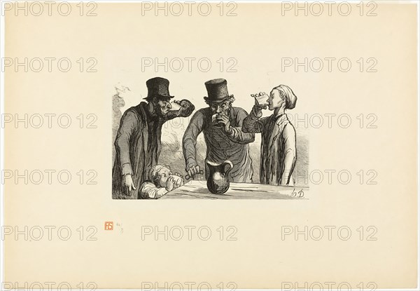 Physiology of Drinking: The Four Ages, 1862, printed 1920. Creator: Charles Maurand.