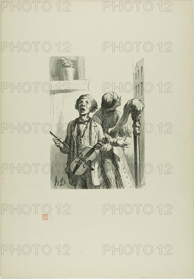 The Street Singers, 1862, printed 1920. Creator: Charles Maurand.