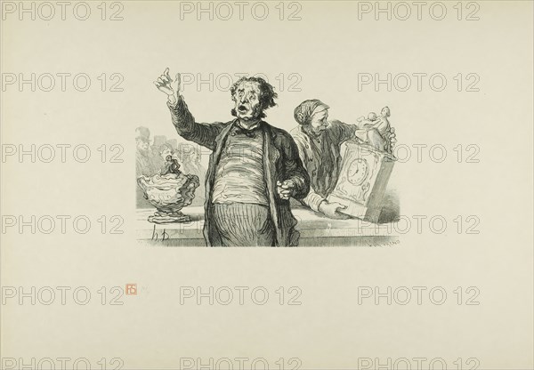 The Auction House: The Auctioneer, 1864, printed 1920. Creator: Charles Maurand.