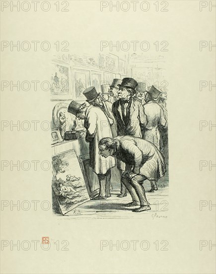 Preview at the Auction House Drouot, 1862, printed 1920. Creator: Charles Maurand.